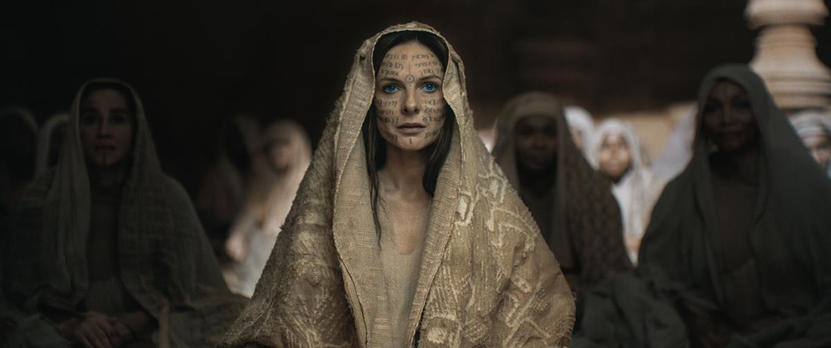 Rebecca Ferguson as Lady Jessica in “Dune: Part Two,” directed by Denis Villeneuve. Cr: Warner Bros. Pictures