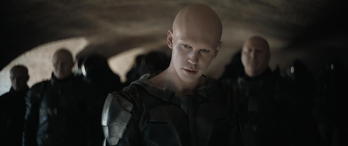 Austin Butler as Feyd-Rautha Harkonnen in “Dune: Part Two,” directed by Denis Villeneuve. Cr: Warner Bros. Pictures