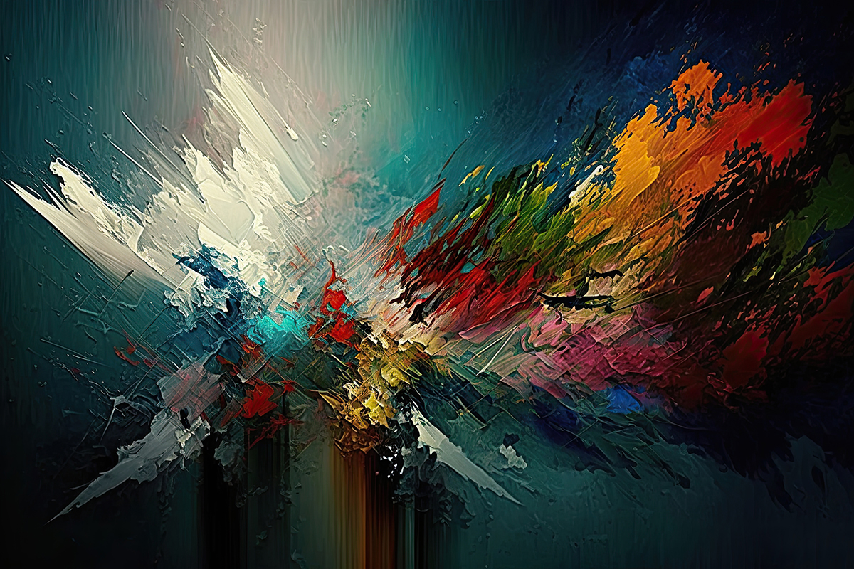 AI artwork painting Generative AI illustration digital abstract impressionism painting