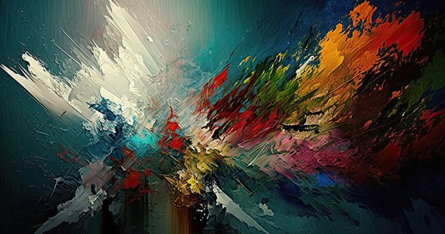 AI artwork painting Generative AI illustration digital abstract impressionism