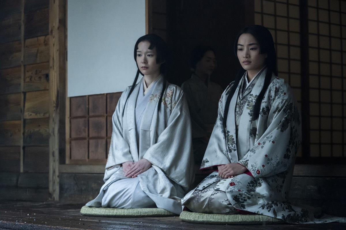 Moeka Hoshi as Usami Fuji and Anna Sawai as Toda Mariko in “Shogun.” Cr: Katie Yu/FX